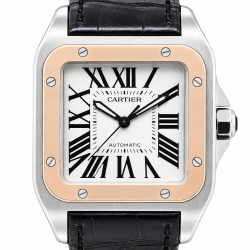 Cartier Santos 100 Medium Size W20107X7 Two-Tone Watch